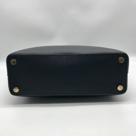 Michael Kors Black Saffiano Leather Middle Zip Savannah Convertible Tote - Picture 5 of 10